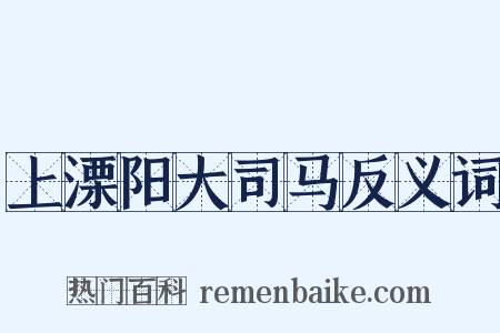 上溧阳大司马反义词是什么意思的图片